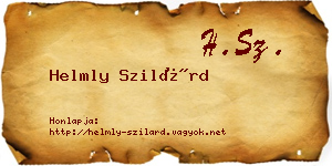 Helmly Szilárd névjegykártya